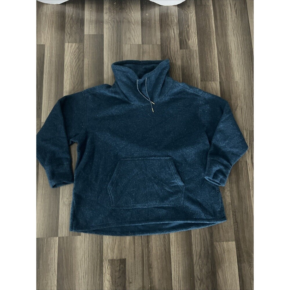 Nike Loose Fit Therma‎ Fleece Pullover Turtle Neck Women’s M Blue NWT